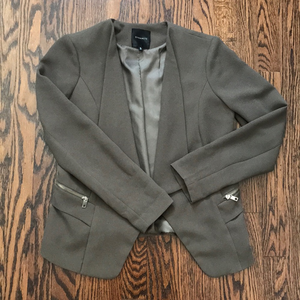 Army green blazer